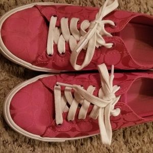 Pink coach shoes